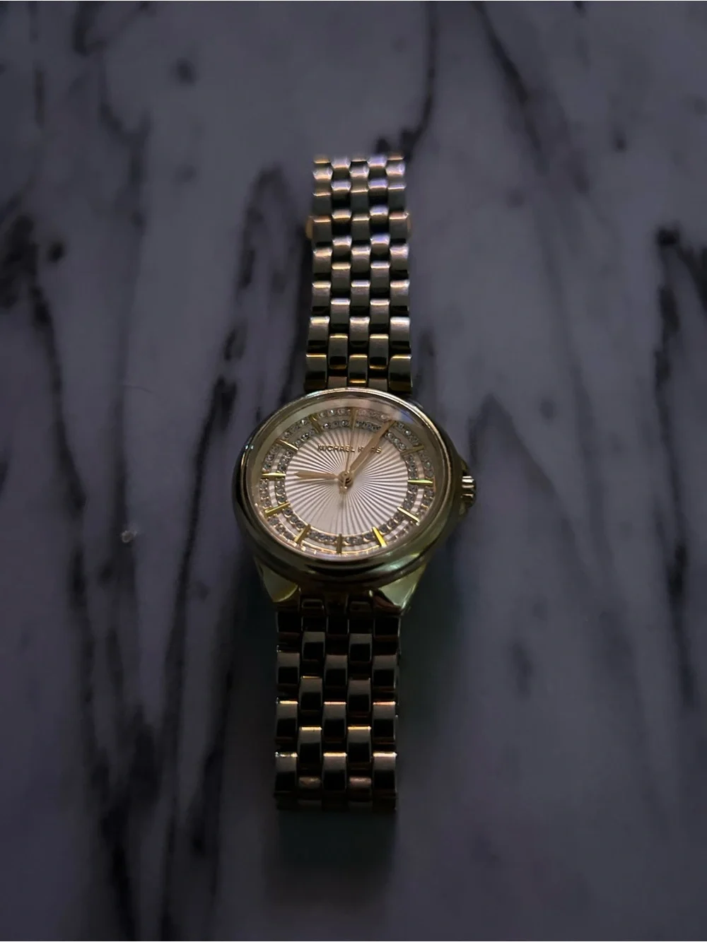Michael Kors Goldtone Crystal Darci/Channing Watch MK3421 - Needs Battery